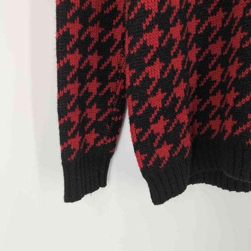 ステューシー Stussy Houndstooth Swaeter ウール アクリル ハウンドトゥース クルーネック ニット 千鳥格子 メンズ import:XL