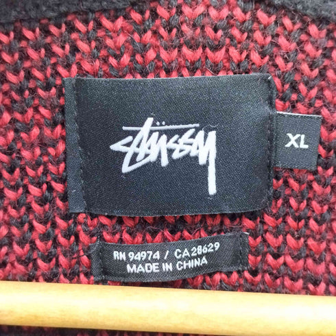 ステューシー Stussy Houndstooth Swaeter ウール アクリル ハウンドトゥース クルーネック ニット 千鳥格子 メンズ import:XL