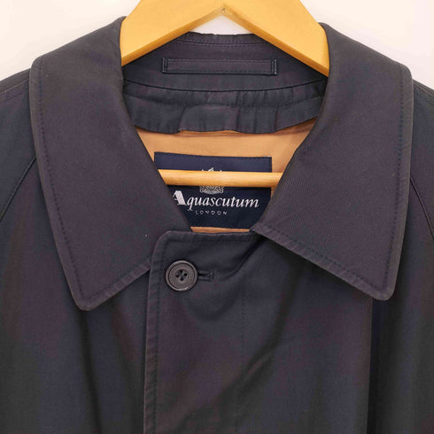 アクアスキュータム AQUASCUTUM イングランド製 コットン ステンカラーコート メンズ 38