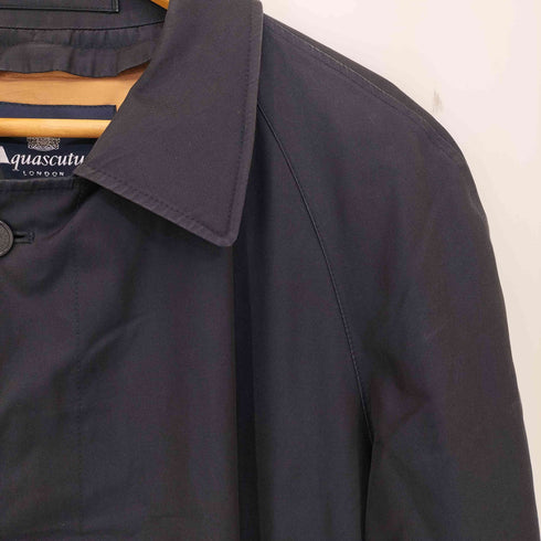 アクアスキュータム AQUASCUTUM イングランド製 コットン ステンカラーコート メンズ 38