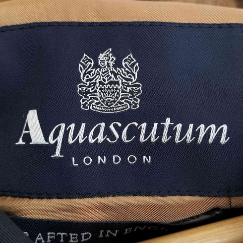 アクアスキュータム AQUASCUTUM イングランド製 コットン ステンカラーコート メンズ 38