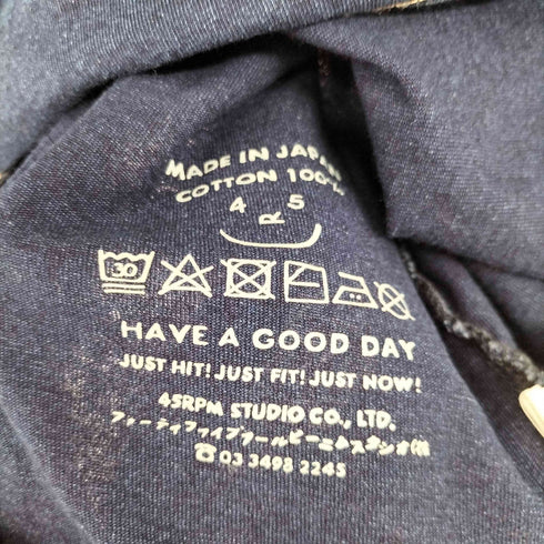 フォーティーファイブアール 45R ホーホーくんべタッチプリントの908Tシャツ レディース
