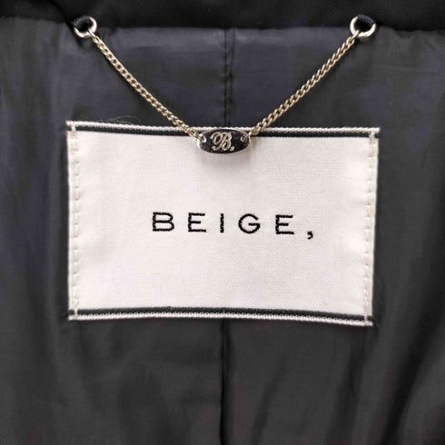 ベイジ BEIGE 異素材切替 ショールカラーダウンコート レディース US:4