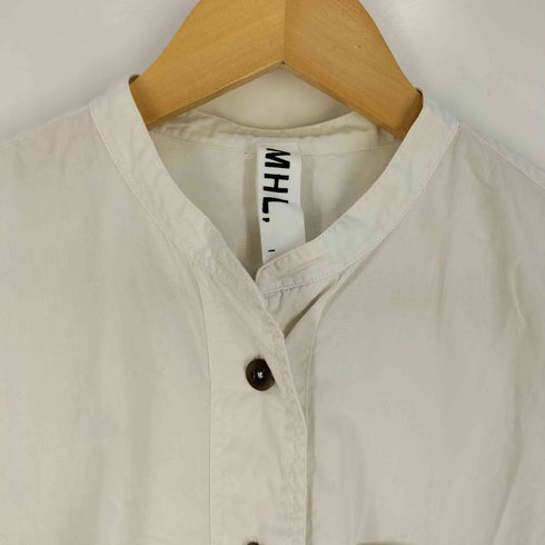 エムエイチエル MHL. GARMENT DYE BASIC POPLIN バンドカラーシャツ レディース JPN:1
