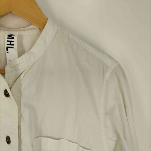 エムエイチエル MHL. GARMENT DYE BASIC POPLIN バンドカラーシャツ レディース JPN:1