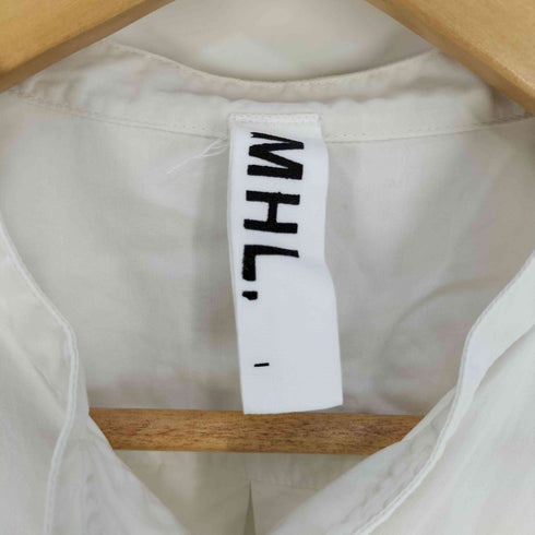 エムエイチエル MHL. GARMENT DYE BASIC POPLIN バンドカラーシャツ レディース JPN:1