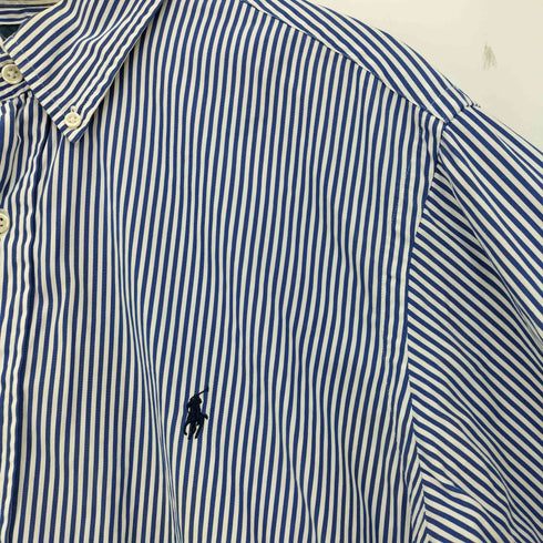 ラルフローレン RALPH LAUREN 90S CUSTOM FIT ストライプ ポニー刺繍 ボタンダウンシャツ メンズ import:XL