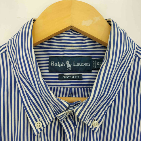 ラルフローレン RALPH LAUREN 90S CUSTOM FIT ストライプ ポニー刺繍 ボタンダウンシャツ メンズ import:XL