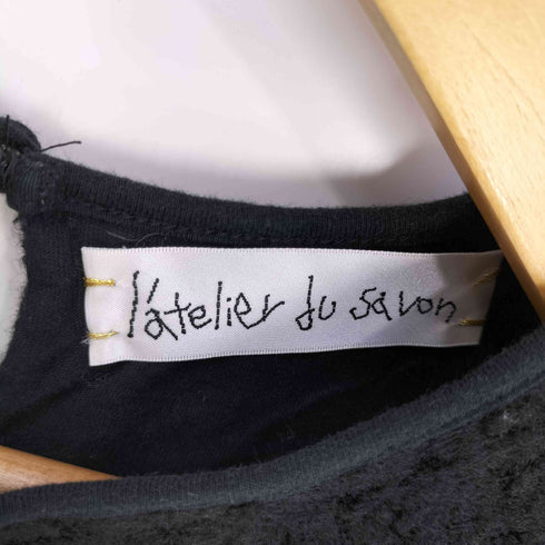 アトリエドゥサボン latelier du savon 刺繍デザイン ラグランスリーブ ウール ブラウス レディース FREE
