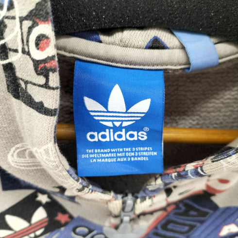 アディダス adidas ×NIGO 総柄 ジップパーカー メンズ JPN:L