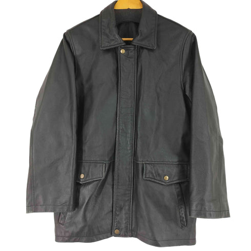 BLACK LEDER 紳士ラムレザーハーフコート メンズ S