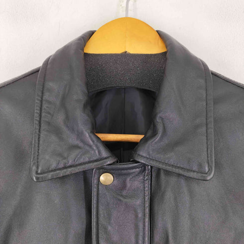 BLACK LEDER 紳士ラムレザーハーフコート メンズ S