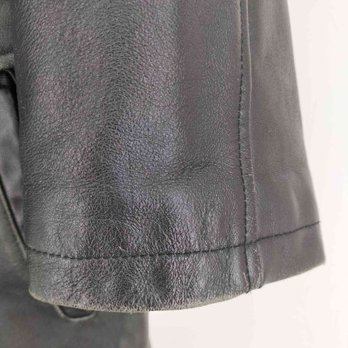 BLACK LEDER 紳士ラムレザーハーフコート メンズ S
