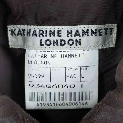 キャサリンハムネットロンドン KATHARINE HAMNETT LONDON 90S レザージャケット メンズ JPN:L