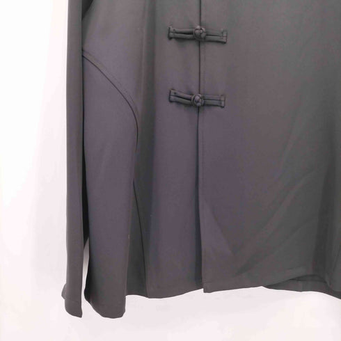 ノットコンベンショナル NOT CONVENTIONAL SATIN ASYMMETRY CHINA SHIRT メンズ F
