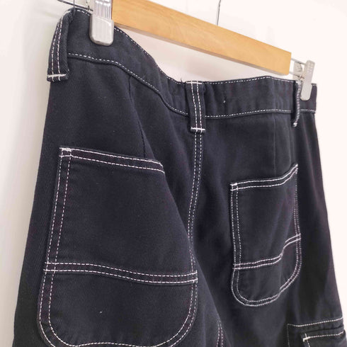 ザラ ZARA ステッチ ストレート カーゴ パンツ メンズ FR:38-40