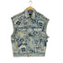 エヴィス EVISU マルチプルバッジのデコンストラクトルーズフィットデニムベスト メンズ import:M