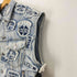 エヴィス EVISU マルチプルバッジのデコンストラクトルーズフィットデニムベスト メンズ import:M