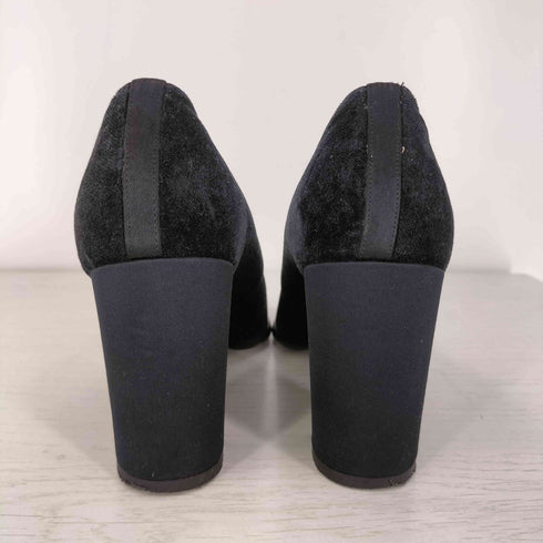 サックスフィフスアベニュー SAKS FIFTH AVENUE イタリア製 ベルベット ヒールパンプス レディース 7 1/2