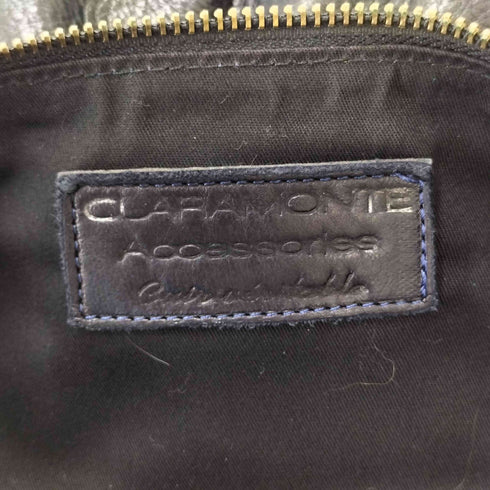 CLARAMONTE 異素材切替 チェーン レザーショルダーバッグ レディース