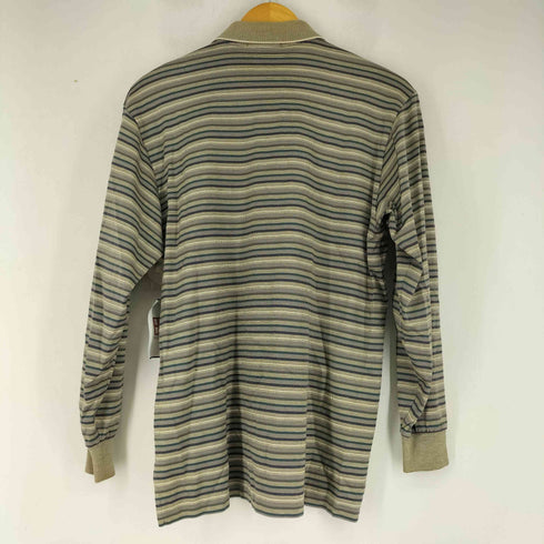 バーバリーズ BURBERRYS ワンポイント刺繍ボーダー L/S ポロシャツ メンズ JPN:M