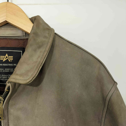アルファインダストリーズ ALPHA INDUSTRIES CWU-45P レザー フライトジャケット メンズ import:XL