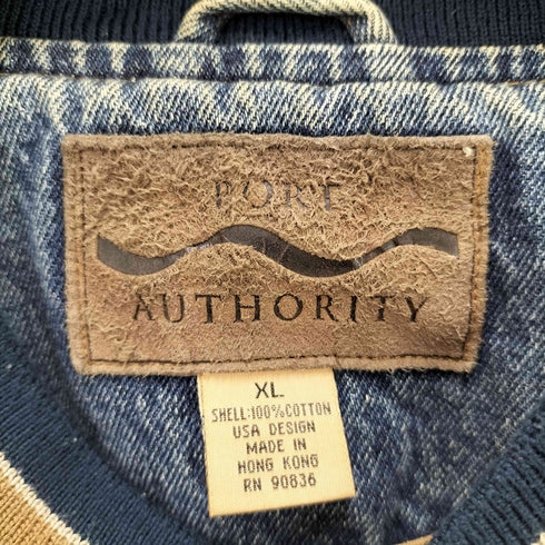 ポートオーソリティ Port Authority 90S 企業ロゴ デニムスタジャン メンズ JPN:XL