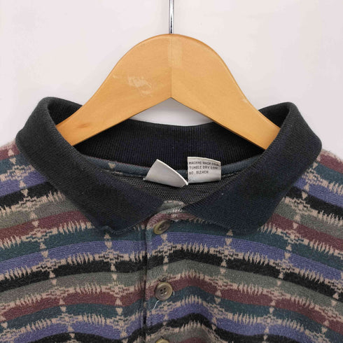 ハンテン HANG TEN ノルディック柄 L/S ポロシャツ 長袖 メンズ import:XL