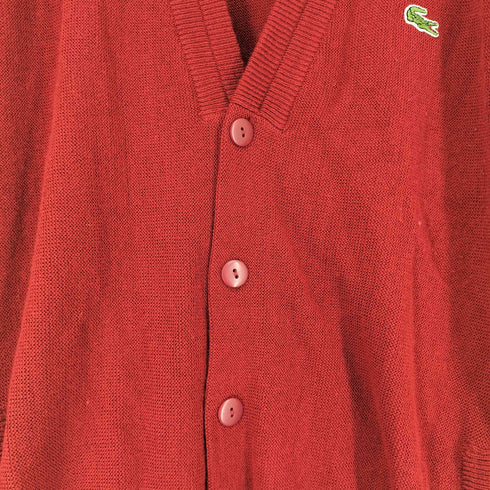 シュミーズラコステ CHEMISE LACOSTE 70-80S アクリルカーディガン メンズ