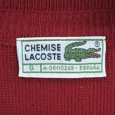 シュミーズラコステ CHEMISE LACOSTE 70-80S アクリルカーディガン メンズ