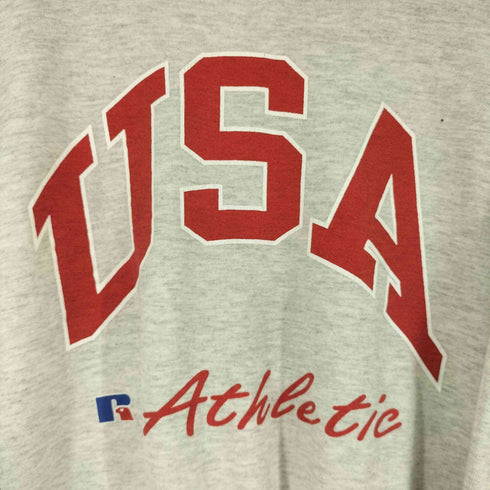 ラッセルアスレチック RUSSELL ATHLETIC 90S MADE IN USA ラバープリントクルーネックスウェット メンズ import:XL
