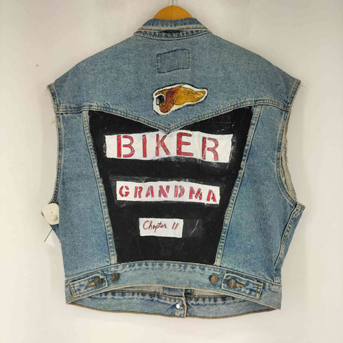 リーバイス Levis MADE IN USA デニムベスト ペイント加工 レディース JPN:M