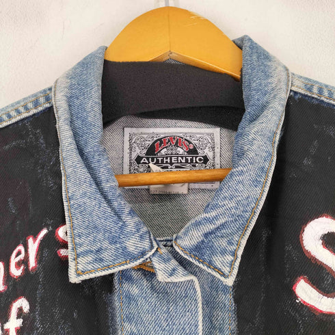 リーバイス Levis MADE IN USA デニムベスト ペイント加工 レディース JPN:M