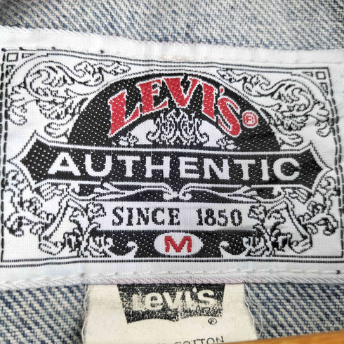 リーバイス Levis MADE IN USA デニムベスト ペイント加工 レディース JPN:M