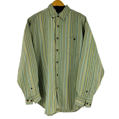 トミーバハマ Tommy Bahama 90S L/S ストライプ シルクシャツ メンズ import:M