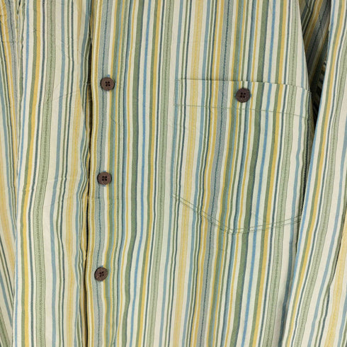 トミーバハマ Tommy Bahama 90S L/S ストライプ シルクシャツ メンズ import:M