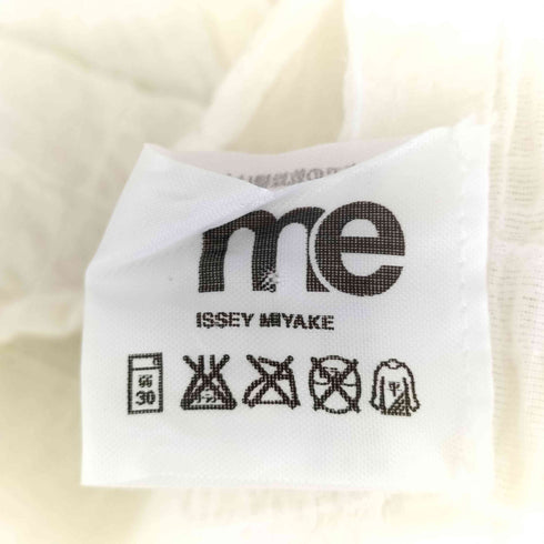 ミー イッセイミヤケ me ISSEY MIYAKE シワ加工 ノースリーブブラウス レディース