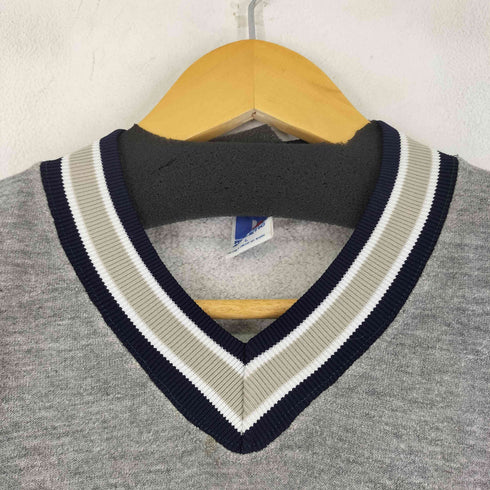 ラッセルアスレチック RUSSELL ATHLETIC 80-90S Vネックラバープリントスウェット メンズ import:L