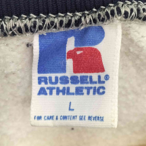 ラッセルアスレチック RUSSELL ATHLETIC 80-90S Vネックラバープリントスウェット メンズ import:L