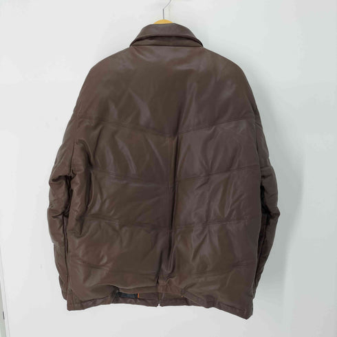 Oliver Brown 羊革 レザーダウンジャケット メンズ LL