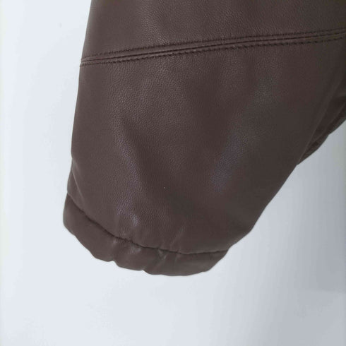 Oliver Brown 羊革 レザーダウンジャケット メンズ LL