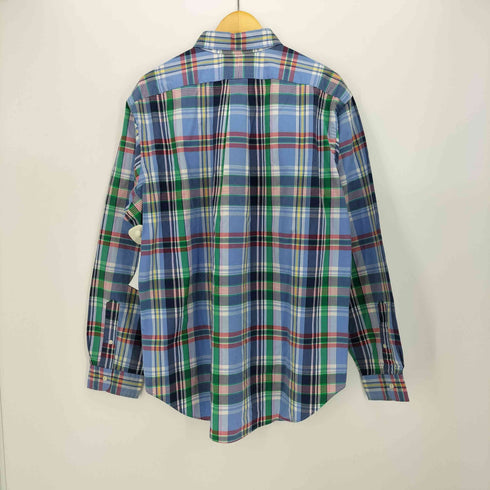 ラルフローレン RALPH LAUREN CLASSIC FIT ポニー刺繍 マドラスチェック ボタンダウンシャツ メンズ import:XL