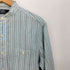 ポロバイラルフローレン Polo by RALPH LAUREN 90s マチ付 織柄 チンストラップ ストライプ バンドカラーワークシャツ メンズ import:M
