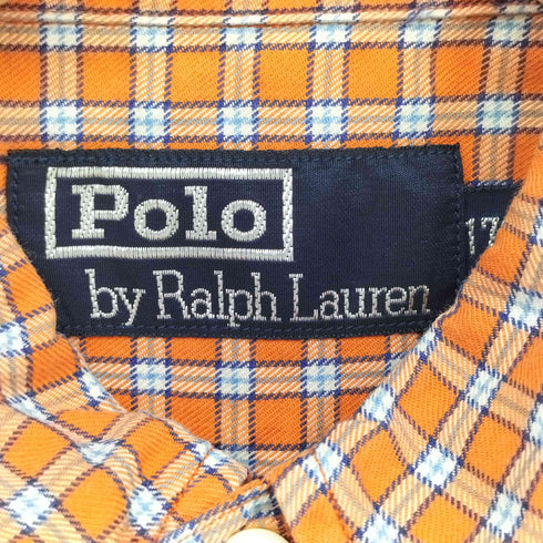 ポロバイラルフローレン Polo by RALPH LAUREN 90s ポニー刺繍 チェック ボタンダウンシャツ メンズ 170