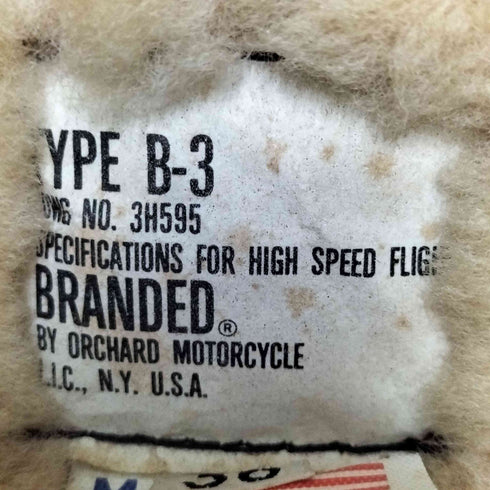 Orchard M/C TYPE B-3 フライトジャケット メンズ