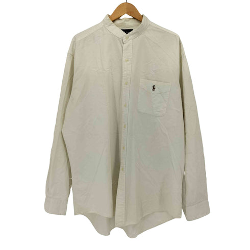 ラルフローレン RALPH LAUREN CLASSIC FIT ポニー刺繍 バンドカラーシャツ メンズ import:XL