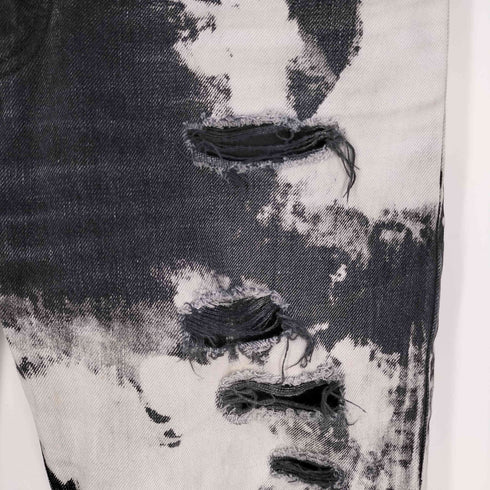 サンローランパリ SAINT LAURENT PARIS エディ期 デストロイ ブリーチ ダメージ加工 スキニー デニムパンツ メンズ 32