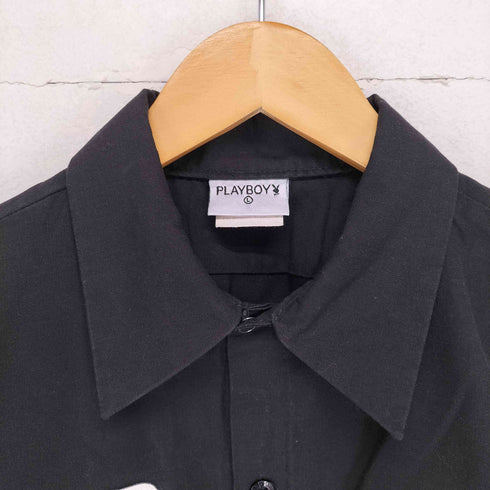 プレイボーイ PLAYBOY USA製 ワッペン ワークシャツ メンズ import:L