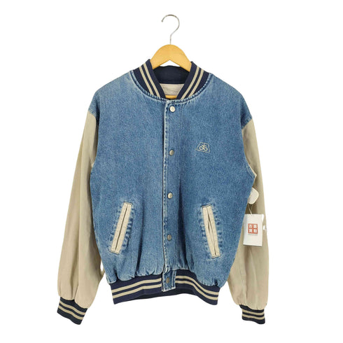 hartwellviasport 90S フロント刺繍デニムスタジャン メンズ import:S