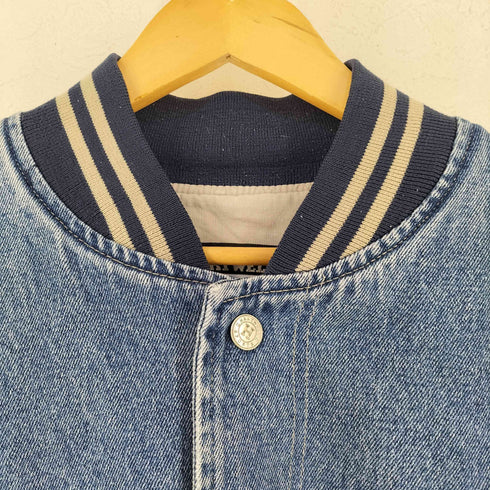 hartwellviasport 90S フロント刺繍デニムスタジャン メンズ import:S